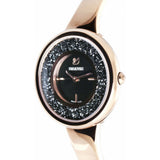 Buy Shop Swarovski Crystalline Pure Black Dial Rose Gold Steel Strap Watch for Women - 5295334 USA Online
