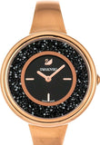 Buy Shop Swarovski Crystalline Pure Black Dial Rose Gold Steel Strap Watch for Women - 5295334 USA Online