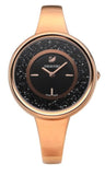 Buy Shop Swarovski Crystalline Pure Black Dial Rose Gold Steel Strap Watch for Women - 5295334 USA Online