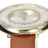 Buy Shop Swarovski Crystalline Pure White Dial Brown Leather Strap Watch for Women - 5275040 USA Online