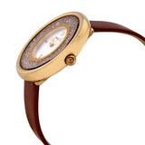 Buy Shop Swarovski Crystalline Pure White Dial Brown Leather Strap Watch for Women - 5275040 USA Online