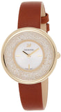 Buy Shop Swarovski Crystalline Pure White Dial Brown Leather Strap Watch for Women - 5275040 USA Online