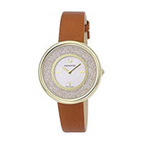 Buy Shop Swarovski Crystalline Pure White Dial Brown Leather Strap Watch for Women - 5275040 USA Online