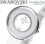 Buy Shop Swarovski Crystalline Pure White Dial White Leather Strap Watch for Women - 5275046 USA Online