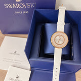 Buy Shop Swarovski Crystalline Pure White Dial White Leather Strap Watch for Women - 5376083 USA Online