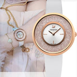 Buy Shop Swarovski Crystalline Pure White Dial White Leather Strap Watch for Women - 5376083 USA Online
