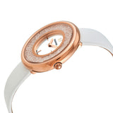 Buy Shop Swarovski Crystalline Pure White Dial White Leather Strap Watch for Women - 5376083 USA Online