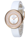 Buy Shop Swarovski Crystalline Pure White Dial White Leather Strap Watch for Women - 5376083 USA Online