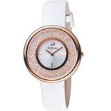 Buy Shop Swarovski Crystalline Pure White Dial White Leather Strap Watch for Women - 5376083 USA Online