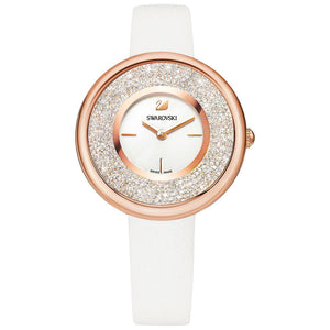 Buy Shop Swarovski Crystalline Pure White Dial White Leather Strap Watch for Women - 5376083 USA Online
