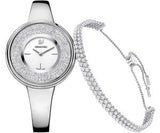 Buy Shop Swarovski Crystalline Pure Silver Dial Silver Steel Strap Watch for Women - 5269256 USA Online