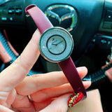 Buy Shop Swarovski Crystalline Silver Dial Purple Leather Strap Watch for Women - 5295355 USA Online