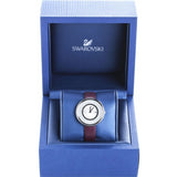 Buy Shop Swarovski Crystalline Silver Dial Purple Leather Strap Watch for Women - 5295355 USA Online