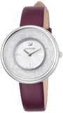 Buy Shop Swarovski Crystalline Silver Dial Purple Leather Strap Watch for Women - 5295355 USA Online