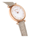 Buy Shop Swarovski Crystalline Wonder Silver Dial Beige Leather Strap Watch for Women - 5656899 USA Online