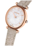 Buy Shop Swarovski Crystalline Wonder Silver Dial Beige Leather Strap Watch for Women - 5656899 USA Online