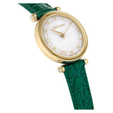 Buy Shop Swarovski Crystalline Wonder Silver Dial Green Leather Strap Watch for Women - 5656893 USA Online