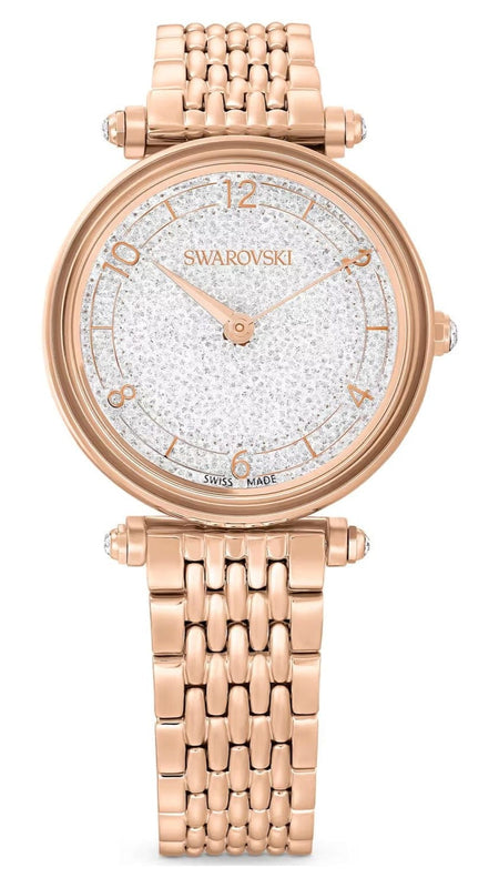 Buy Shop Swarovski Crystalline Wonder Silver Dial Rose Gold Steel Strap Watch for Women - 5656911 USA Online