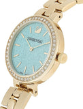 Buy Shop Swarovski Daytime Crystals Turquoise Dial Gold Steel Strap Watch for Women - 5182212 USA Online