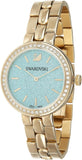 Buy Shop Swarovski Daytime Crystals Turquoise Dial Gold Steel Strap Watch for Women - 5182212 USA Online