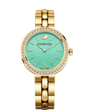 Buy Shop Swarovski Daytime Crystals Turquoise Dial Gold Steel Strap Watch for Women - 5182212 USA Online