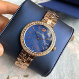 Buy Shop Swarovski Daytime Glittering Blue Dial Rose Gold Steel Strap Watch for Women - 5182277 USA Online