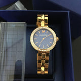 Buy Shop Swarovski Daytime Glittering Blue Dial Rose Gold Steel Strap Watch for Women - 5182277 USA Online