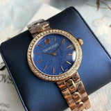 Buy Shop Swarovski Daytime Glittering Blue Dial Rose Gold Steel Strap Watch for Women - 5182277 USA Online