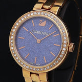 Buy Shop Swarovski Daytime Glittering Blue Dial Rose Gold Steel Strap Watch for Women - 5182277 USA Online