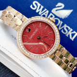 Buy Shop Swarovski Daytime Quartz Coral Dial Rose Gold Steel Strap Watch for Women - 5182250 USA Online