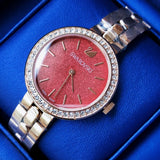 Buy Shop Swarovski Daytime Quartz Coral Dial Rose Gold Steel Strap Watch for Women - 5182250 USA Online