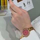 Buy Shop Swarovski Daytime Quartz Coral Dial Rose Gold Steel Strap Watch for Women - 5182250 USA Online