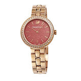 Buy Shop Swarovski Daytime Quartz Coral Dial Rose Gold Steel Strap Watch for Women - 5182250 USA Online