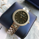 Buy Shop Swarovski Daytime Rhinestone Grey Dial Silver Steel Strap Watch for Women - 5213681 USA Online