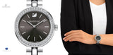 Buy Shop Swarovski Daytime Rhinestone Grey Dial Silver Steel Strap Watch for Women - 5213681 USA Online
