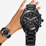 Buy Shop Swarovski Dextera Chronograph Black Dial Black Steel Strap Watch for Women - 5641393 USA Online