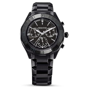 Buy Shop Swarovski Dextera Chronograph Black Dial Black Steel Strap Watch for Women - 5641393 USA Online
