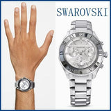 Buy Shop Swarovski Dextera Chronograph Silver Dial Silver Steel Strap Watch for Women - 5641297 USA Online