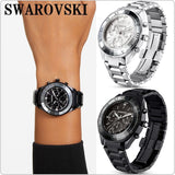 Buy Shop Swarovski Dextera Chronograph Silver Dial Silver Steel Strap Watch for Women - 5641297 USA Online