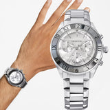 Buy Shop Swarovski Dextera Chronograph Silver Dial Silver Steel Strap Watch for Women - 5641297 USA Online