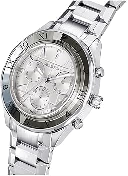 Buy Shop Swarovski Dextera Chronograph Silver Dial Silver Steel Strap Watch for Women - 5641297 USA Online