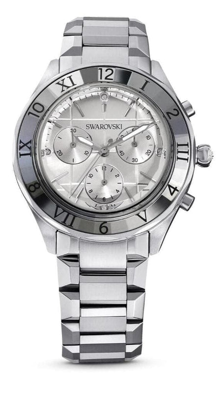 Buy Shop Swarovski Dextera Chronograph Silver Dial Silver Steel Strap Watch for Women - 5641297 USA Online