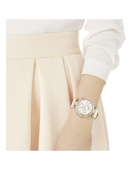 Buy Shop Swarovski Era Journey Silver Dial White Leather Strap Watch for Women - 5295369 USA Online