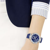 Buy Shop Swarovski Era Journey Blue Dial Blue Leather Strap Watch for Women - 5479239 USA Online