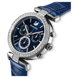 Buy Shop Swarovski Era Journey Blue Dial Blue Leather Strap Watch for Women - 5479239 USA Online