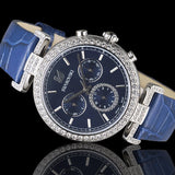 Buy Shop Swarovski Era Journey Blue Dial Blue Leather Strap Watch for Women - 5479239 USA Online
