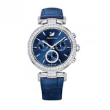 Buy Shop Swarovski Era Journey Blue Dial Blue Leather Strap Watch for Women - 5479239 USA Online