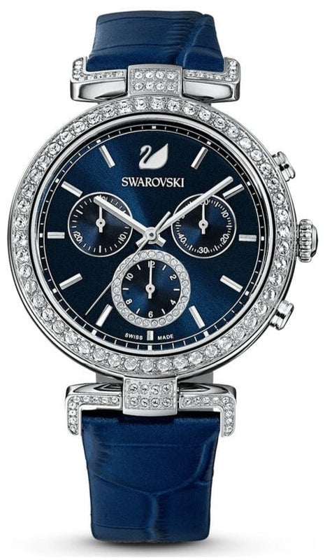 Buy Shop Swarovski Era Journey Blue Dial Blue Leather Strap Watch for Women - 5479239 USA Online