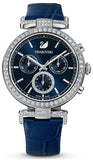 Buy Shop Swarovski Era Journey Blue Dial Blue Leather Strap Watch for Women - 5479239 USA Online