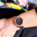 Buy Shop Swarovski Era Journey Chronograph Black Dial Black Leather Strap Watch for Women - 5295320 USA Online